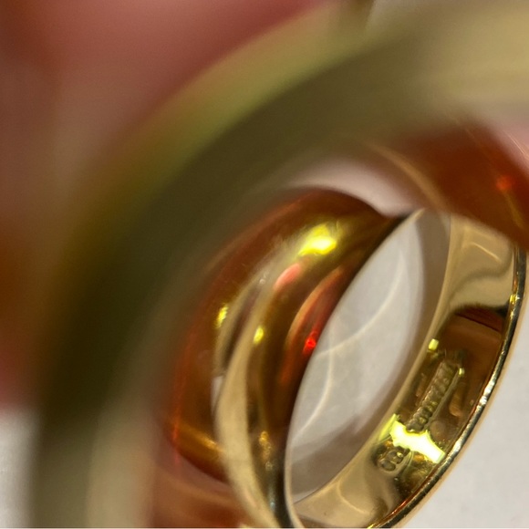 Tiffany & Co. Fascination Pearl 18k Yellow Gold Drop Charm Band Ring - Picture 9 of 10